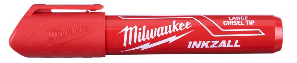 Milwaukee INKZALL Marker L red with flat tip