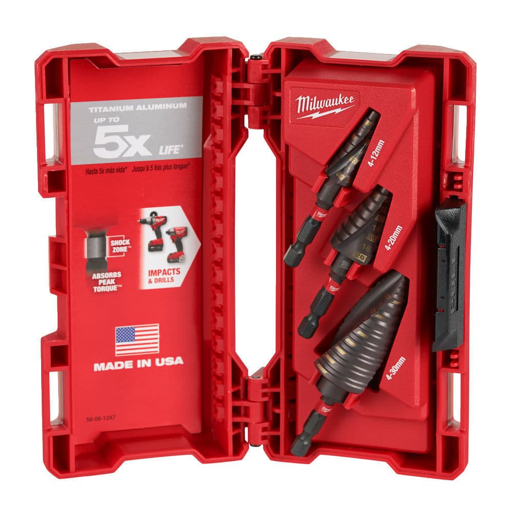 Milwaukee SHOCKWAVE™ Impact Duty™ Stufenbohrer-Set (3-teilig)