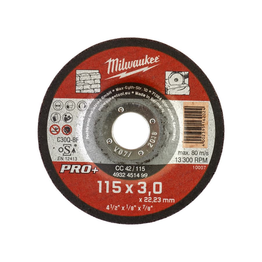 Milwaukee CutWCC 42/115 × 3 PRO+ res. as. for stone – 1 pc