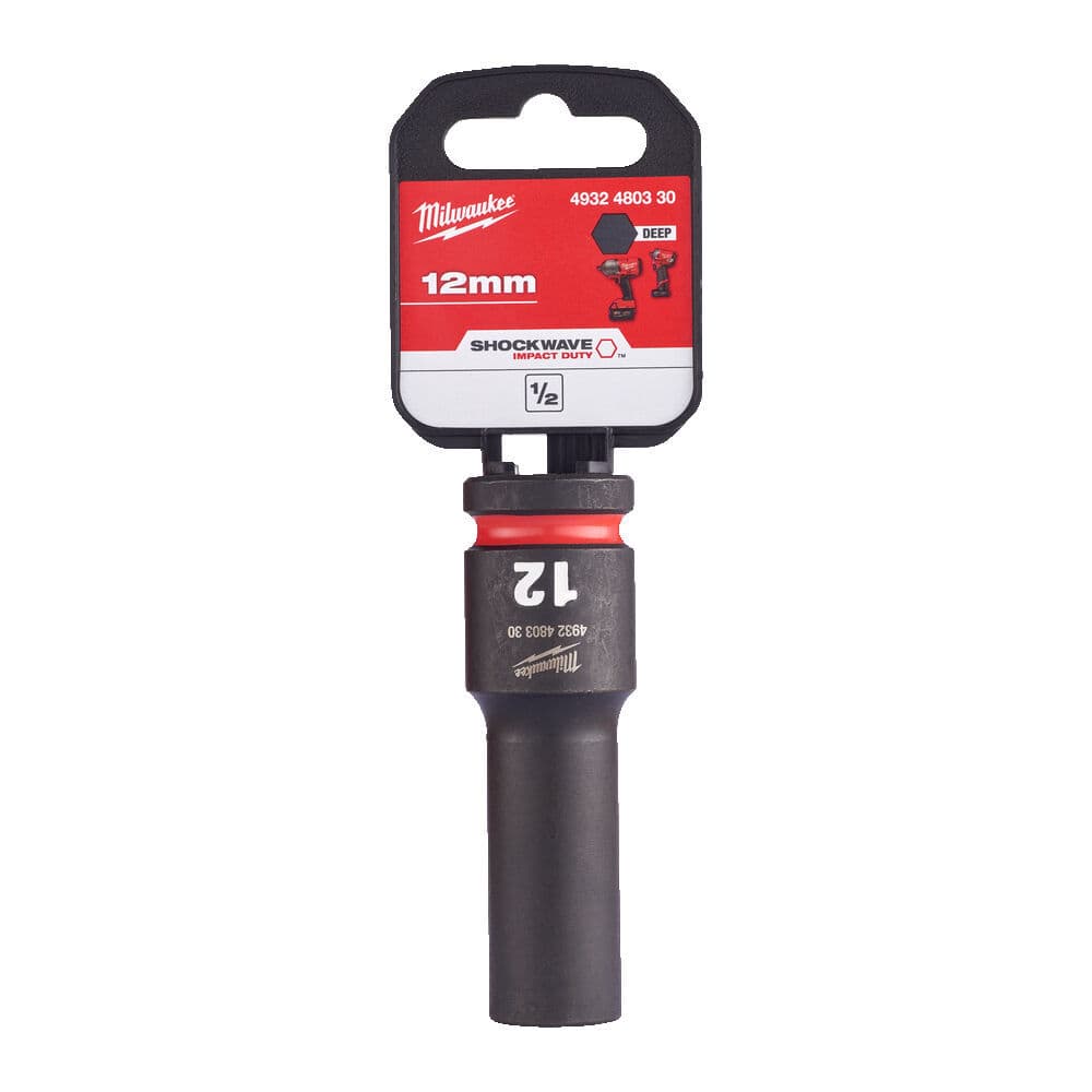 Milwaukee 1/2 Nástrčný kľúč Shockwave, Hex 12 predĺžený