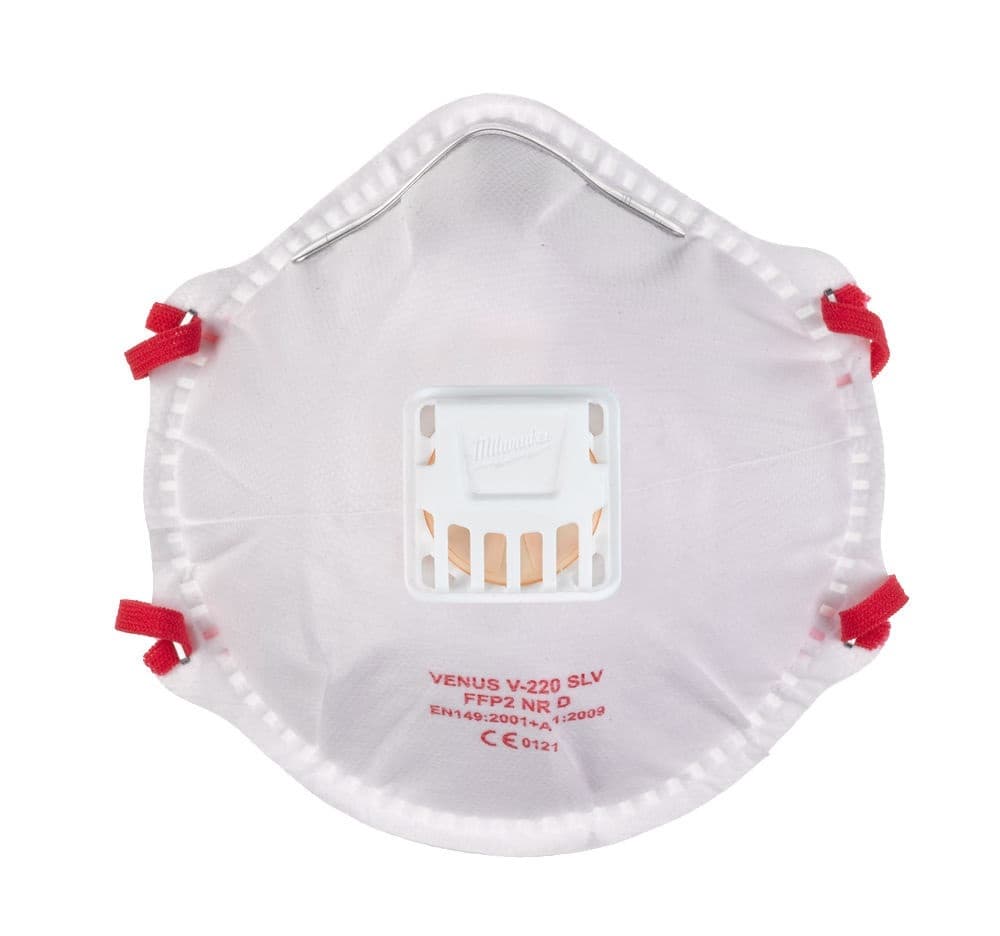 Milwaukee FFP2 Respirator with Exhalation Valve 10pcs