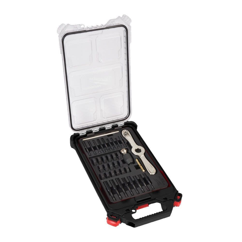 Milwaukee Set of 38pcs Metric Taps and Threaded Eyelets PACKOUT with HEX-LOK 2-in-1 Handle