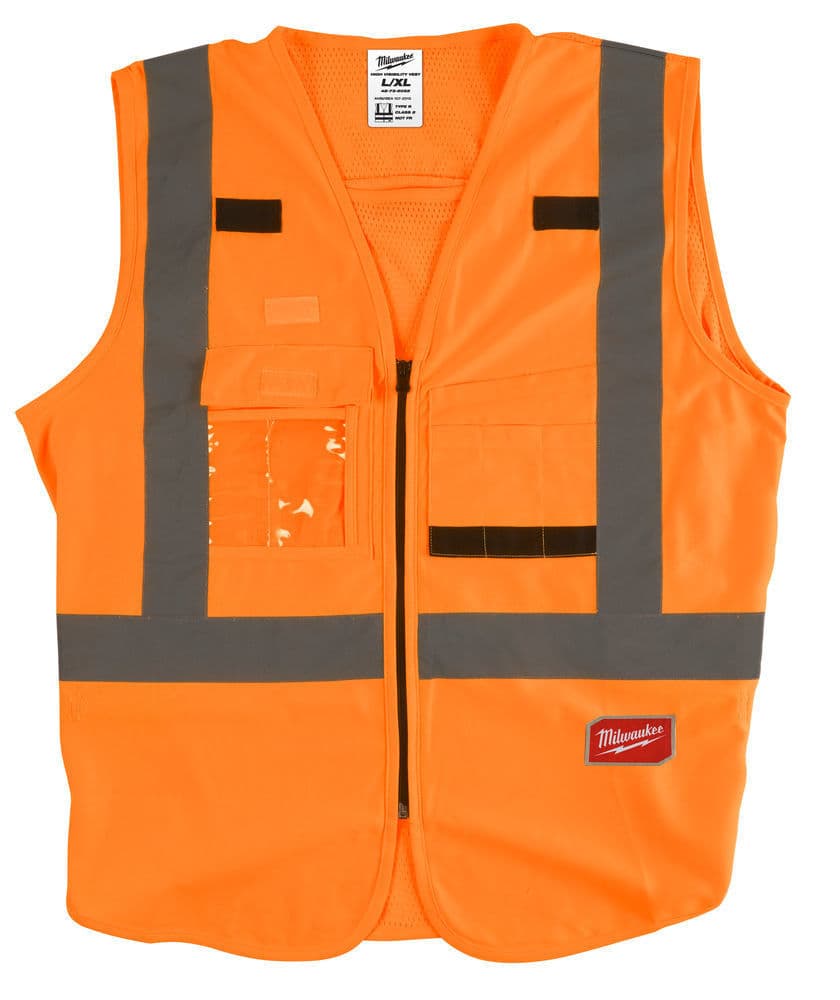 Milwaukee High Visibility Reflective Vest Orange L/XL