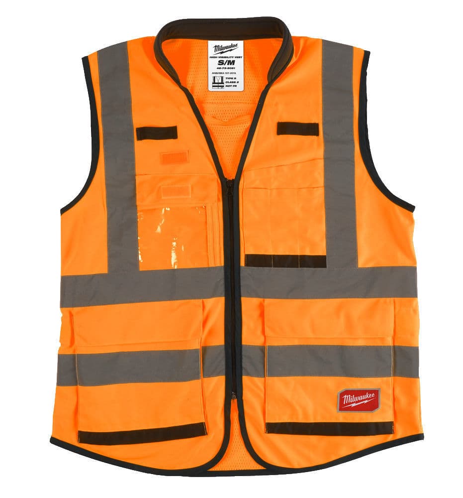 Milwaukee Premium High Visibility Reflective Vest Orange 2XL/3XL