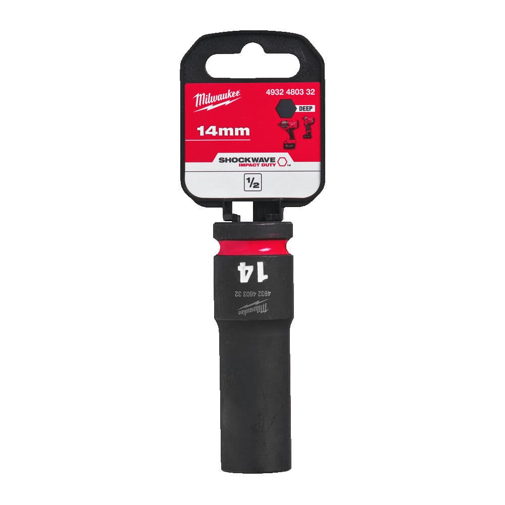Milwaukee 1/2 Nástrčný kľúč Shockwave, Hex 14 predĺžený